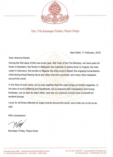 karmapa-letter-on-disasters-2016